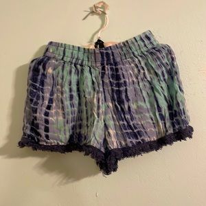 Blue boho shorts